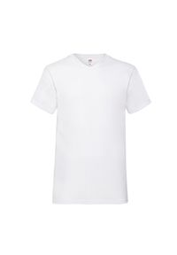 FRUIT OF THE LOOM - Męska Koszulka Valueweight Z Gładkim Dekoltem V. Kolor: biały. Wzór: gładki. Sport: turystyka piesza #1