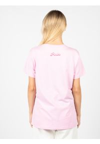 Pinko T-shirt "Mazurka 2" | 3U10J8 Y2TM | Mazurka 2 | Kobieta | Różowy. Okazja: na co dzień. Kolor: różowy. Materiał: bawełna. Wzór: nadruk, kolorowy. Styl: casual #3
