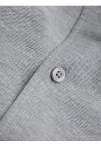 Ombre Clothing - Koszula męska dzianinowa z długim rękawem - szara V5 - Rozmiar: XXL. Kolor: szary. Materiał: dzianina. Długość rękawa: długi rękaw. Długość: długie. Wzór: kropki #2