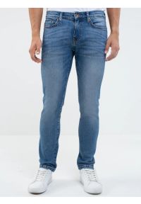 Big-Star - Jeansy męskie dopasowane niebieskie Terry Slim 331. Stan: obniżony. Kolor: niebieski. Styl: klasyczny #1