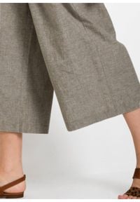 Szerokie spodnie z guzikami bonprix jasnooliwkowy. Kolor: zielony #2
