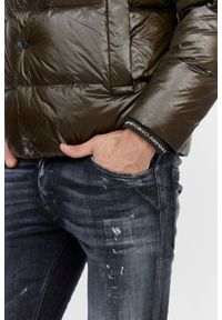 Emporio Armani - EMPORIO ARMANI Ciemnozielona puchowa kurtka męska, Rozmiar 50. Kolor: zielony. Materiał: puch #5