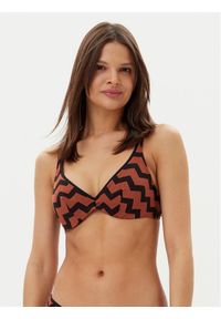Chantelle Góra od bikini Totem C17RMA Brązowy. Kolor: brązowy. Materiał: syntetyk