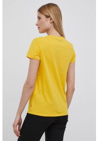 Levi's® - Levi's t-shirt bawełniany kolor żółty. Okazja: na co dzień, na spotkanie biznesowe. Kolor: żółty. Materiał: bawełna. Wzór: nadruk. Styl: biznesowy, casual