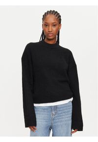 Calvin Klein Sweter Textured Loose Sweater J20J224636 Czarny Regular Fit. Kolor: czarny. Materiał: syntetyk