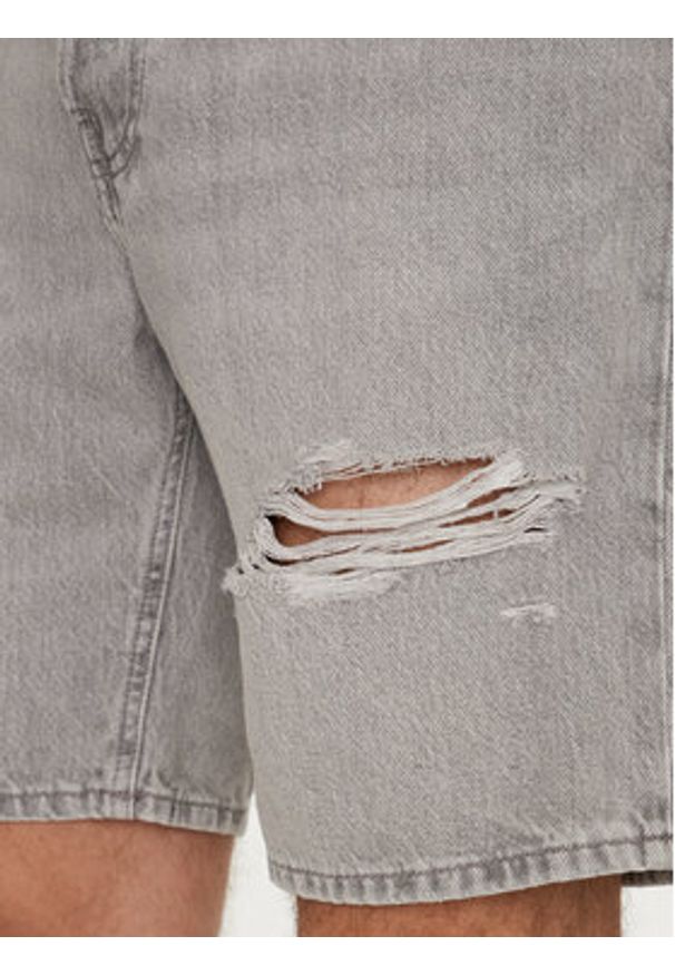 Jack & Jones Szorty jeansowe Jjichris 12253755 Szary Relaxed Fit. Kolor: szary. Materiał: bawełna