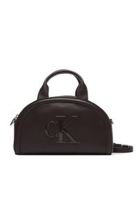 Calvin Klein Torebka Bold Ck Dome Crossbody LV04F3895G Bordowy. Kolor: czerwony. Materiał: skórzane #1