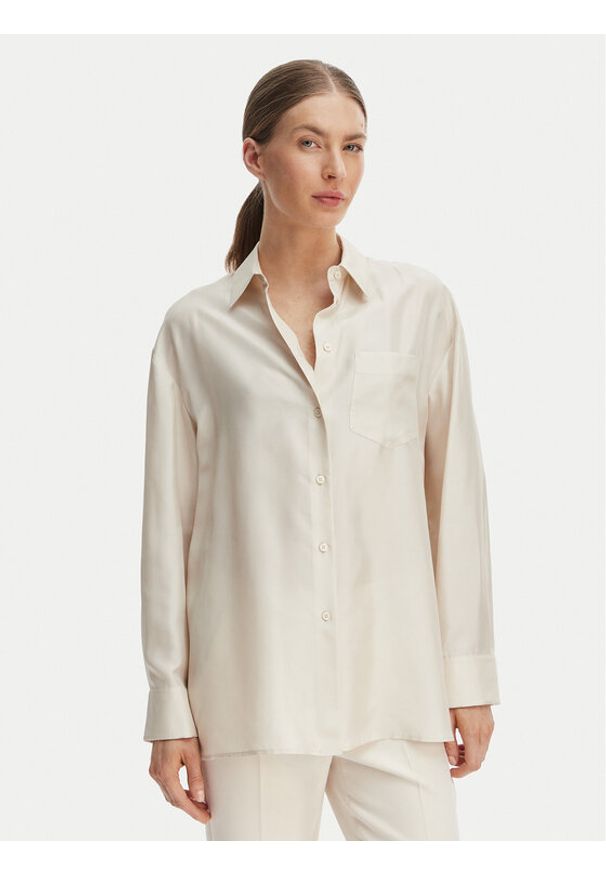 Weekend Max Mara Koszula Ebbri 2615191012 Écru Regular Fit. Materiał: jedwab