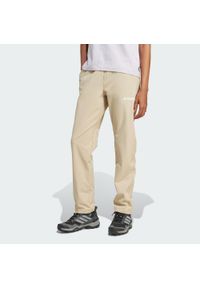 Adidas - Spodnie Terrex Multi Liteflex. Kolor: beżowy. Materiał: materiał. Sport: turystyka piesza