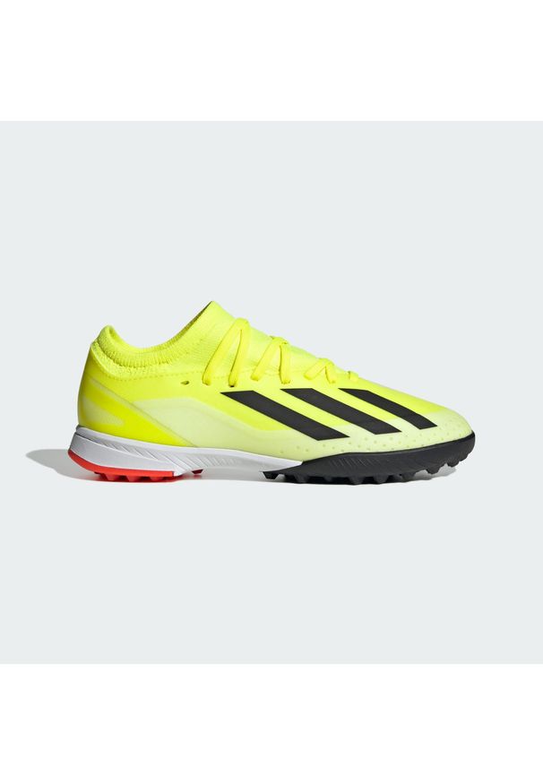 Adidas - Buty X Crazyfast League TF. Kolor: czarny, biały, wielokolorowy, żółty. Materiał: materiał