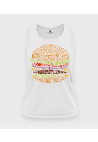 MegaKoszulki - Koszulka damska bez rękawów Burger. Materiał: bawełna. Długość rękawa: bez rękawów