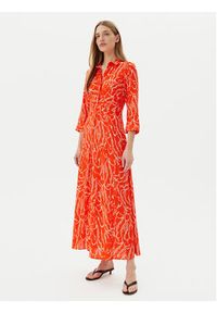 YAS Sukienka koszulowa Savanna 26022663 Pomarańczowy Loose Fit. Kolor: pomarańczowy. Materiał: wiskoza. Typ sukienki: koszulowe #4