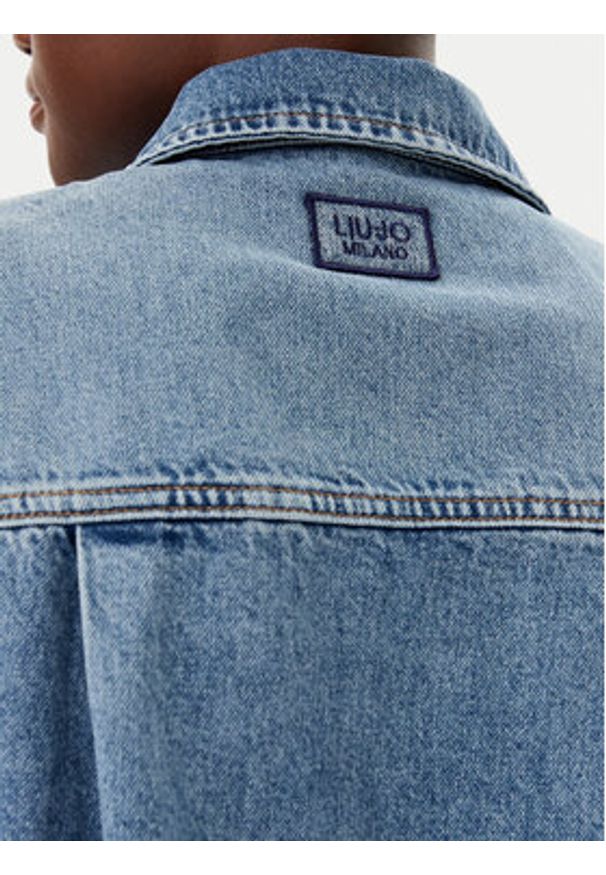 Liu Jo Sukienka jeansowa UA5191 D4990 Niebieski Regular Fit. Kolor: niebieski. Materiał: bawełna