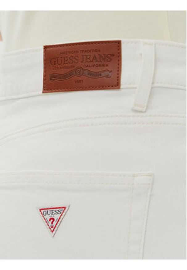Guess Jeans Jeansy W5GA92 D5O01 Beżowy Skinny Fit. Kolor: beżowy