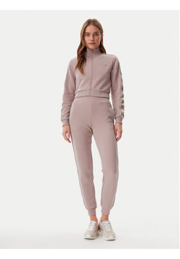 Guess Bluza V3RQ12 KB3P2 Brązowy Regular Fit. Kolor: brązowy. Materiał: syntetyk, bawełna