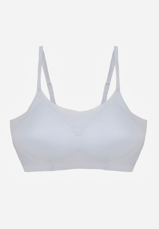 Renee - Niebieski Usztywniany Biustonosz o Bezszwowym Wykończeniu Bez Fiszbin Leanoreth. Kolor: niebieski. Materiał: materiał