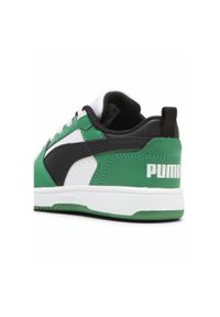 Puma - Dziecięce sneakersy Rebound V6 Lo PUMA White Black Archive Green. Kolor: czarny, zielony, biały, wielokolorowy