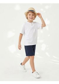 Sinsay - Luźne muślinowe szorty z kieszeniami - granatowy. Kolor: niebieski