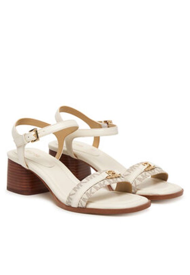 MICHAEL Michael Kors Sandały Mandy 40S6MAMS1B Beżowy. Kolor: beżowy. Materiał: skóra