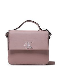 Calvin Klein Jeans Torebka Minimal Monogram Boxy Flap Cb19 K60K610330 Różowy. Kolor: różowy. Materiał: skórzane