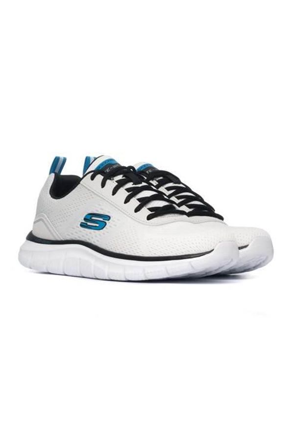 skechers - Buty do chodzenia męskie Skechers Track-ripkent. Zapięcie: sznurówki. Kolor: biały. Materiał: guma, syntetyk, tkanina, materiał. Szerokość cholewki: normalna. Sport: turystyka piesza