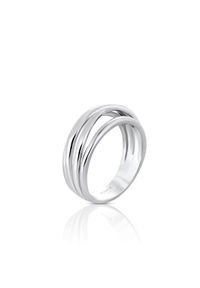 W.KRUK - Pierścionek srebrny. Materiał: srebrne. Kolor: srebrny. Wzór: aplikacja