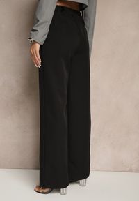 Renee - Czarne Spodnie Garniturowe High Waist Viviorea. Okazja: na spotkanie biznesowe. Stan: podwyższony. Kolor: czarny. Styl: biznesowy, klasyczny