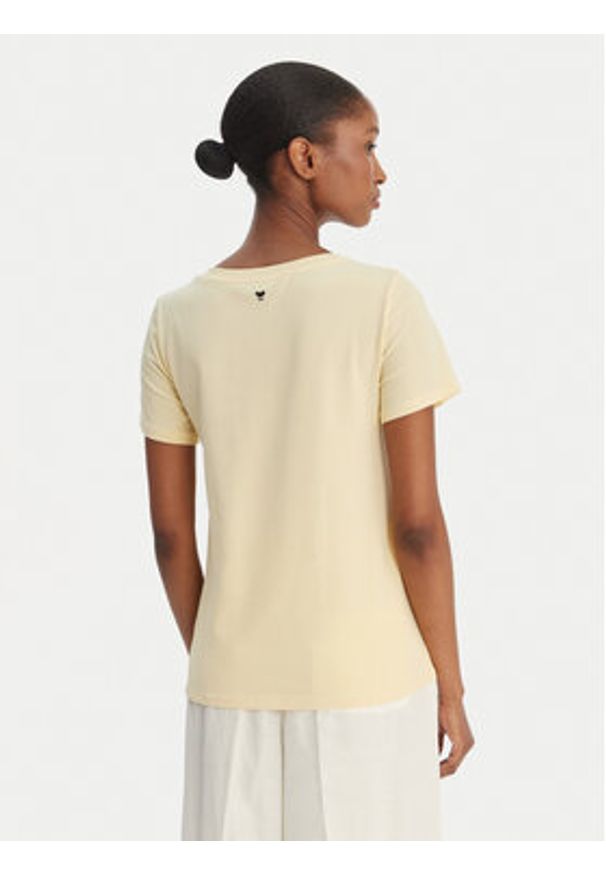 Weekend Max Mara T-Shirt Multif 2615971012 Żółty Regular Fit. Kolor: żółty. Materiał: bawełna