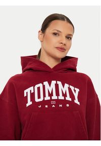 Tommy Jeans Bluza Varsity DW0DW19291 Czerwony Relaxed Fit. Kolor: czerwony. Materiał: bawełna