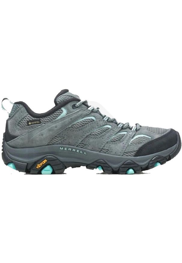 Buty turystyczne damskie Merrell Moab 3 GTX. Kolor: zielony, szary, beżowy, wielokolorowy. Materiał: syntetyk, skóra. Szerokość cholewki: normalna. Styl: sportowy