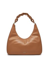 TOMMY HILFIGER - Tommy Hilfiger Torebka Soft Leather Hobo AW0AW16292 Brązowy. Kolor: brązowy. Materiał: skórzane