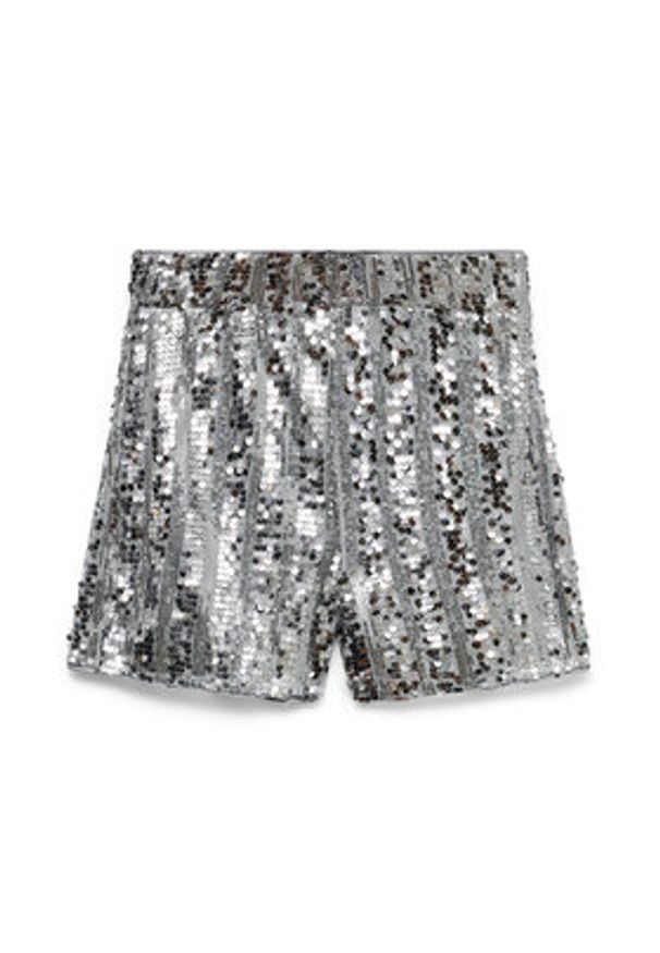 Vero Moda Szorty materiałowe Efa 10335727 Srebrny Loose Fit. Kolor: srebrny. Materiał: syntetyk
