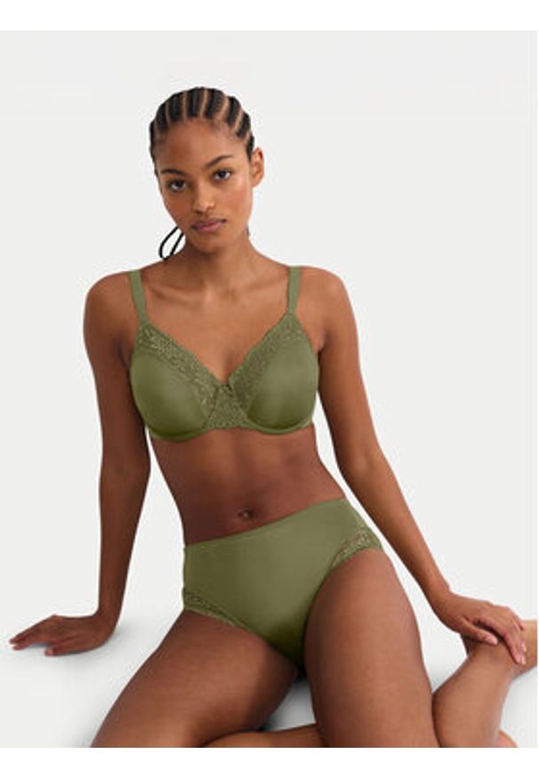 Triumph Biustonosz z fiszbiną Ladyform Soft 10224866 Zielony. Kolor: zielony. Materiał: syntetyk