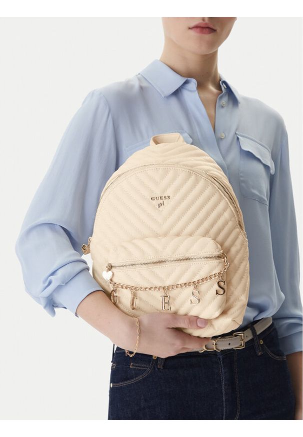 Guess Plecak J4RZ17 WFZL0 Écru. Kolor: kremowy. Materiał: skóra