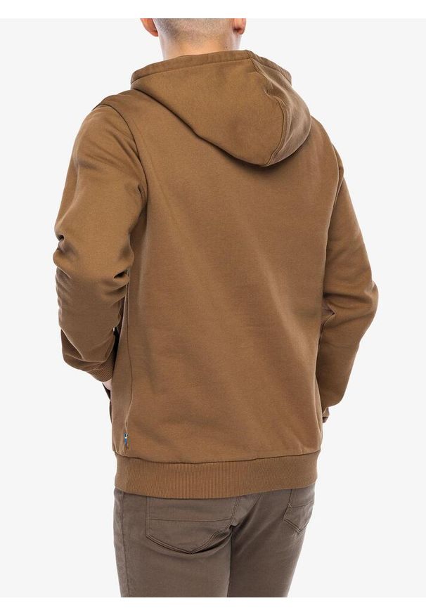 FJÄLRÄVEN KANKEEN - Bluza z kapturem męska Fjallraven Logo Hoodie. Typ kołnierza: kaptur. Kolor: brązowy
