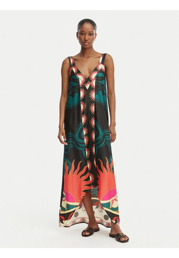 Maaji Sukienka letnia Lowry PT2309CLD004 Czarny Regular Fit. Kolor: czarny. Materiał: wiskoza. Sezon: lato