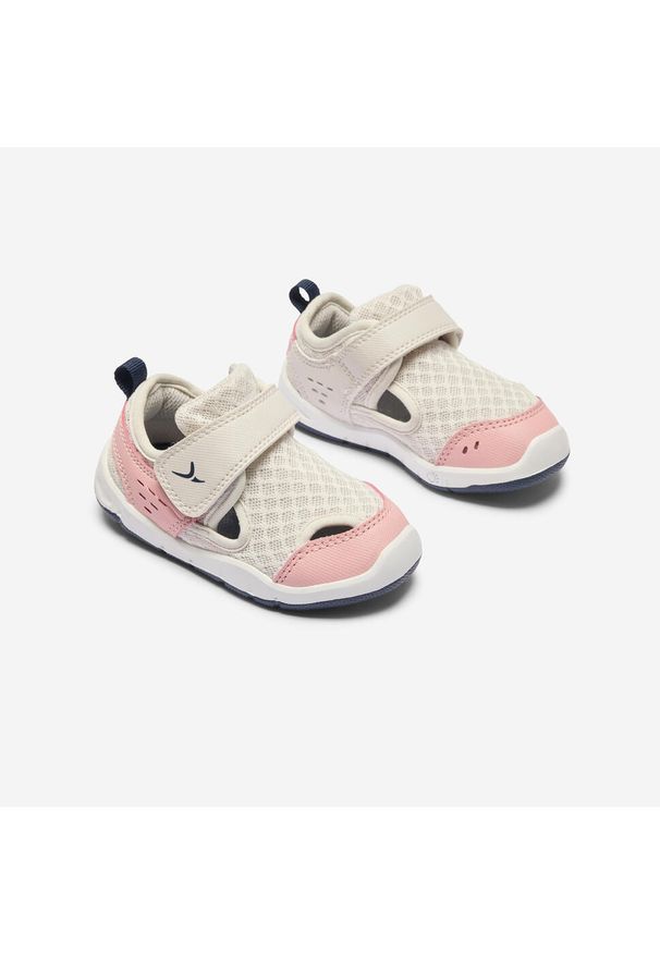 Decathlon - Buty dla dzieci Domyos 700 I Learn. Kolor: różowy, niebieski, wielokolorowy, beżowy. Materiał: materiał. Sport: turystyka piesza, joga i pilates