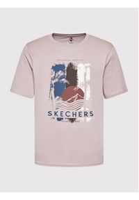 skechers - Skechers T-Shirt Endeavour MTS338 Fioletowy Regular Fit. Kolor: fioletowy. Materiał: bawełna #5