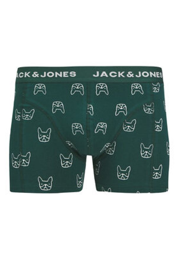 Jack & Jones Komplet 3 par bokserek Denim Dog 12275817 Kolorowy. Materiał: bawełna. Wzór: kolorowy