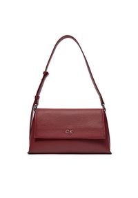 Calvin Klein Torebka Ck Daily Shoulder Bag Pebble K60K612139 Bordowy. Kolor: czerwony. Materiał: skórzane