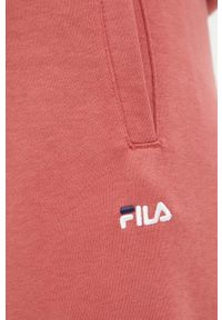 Fila spodnie dresowe kolor różowy gładkie. Kolor: różowy. Materiał: dresówka. Wzór: gładki #2