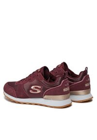 skechers - Skechers Sneakersy Goldn Gurl 111/BURG Bordowy. Kolor: czerwony. Materiał: materiał #3