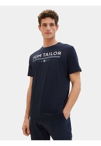 Tom Tailor T-Shirt 1040988 Granatowy Regular Fit. Kolor: niebieski. Materiał: bawełna