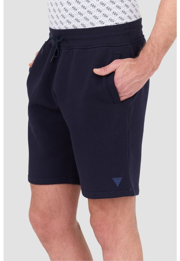 Guess - GUESS Granatowe męskie spodenki Aldwin, Rozmiar XXL. Kolor: niebieski