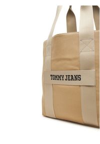 Tommy Jeans Torba Retro Cool Tote AM0AM13278 Beżowy. Kolor: beżowy. Materiał: materiał #4