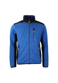 PEAK MOUNTAIN - Polar zapinany na zamek błyskawiczny Peak Mountain Cevira. Kolor: szary, niebieski, wielokolorowy. Materiał: polar. Sezon: zima. Styl: wakacyjny #1