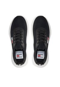 Tommy Jeans Sneakersy Tjw Knit Runner EN0EN02564 Czarny. Kolor: czarny. Materiał: materiał #6