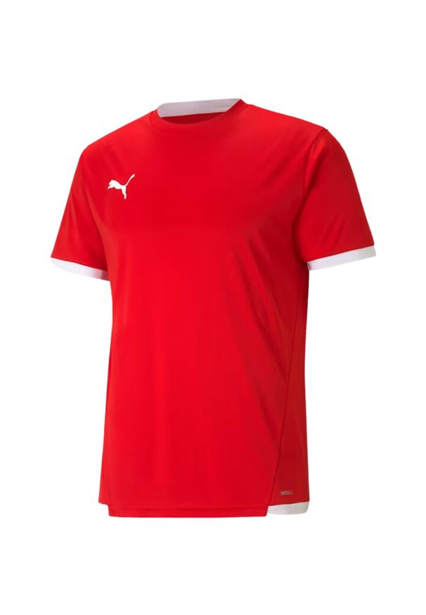 Puma - Męska Koszulka TeamLIGA. Okazja: na co dzień. Kolor: czerwony. Styl: casual