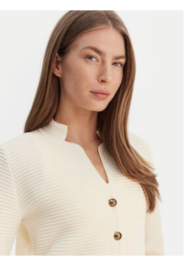 Luisa Spagnoli Kardigan Maranta 100360 Écru Regular Fit. Materiał: wełna