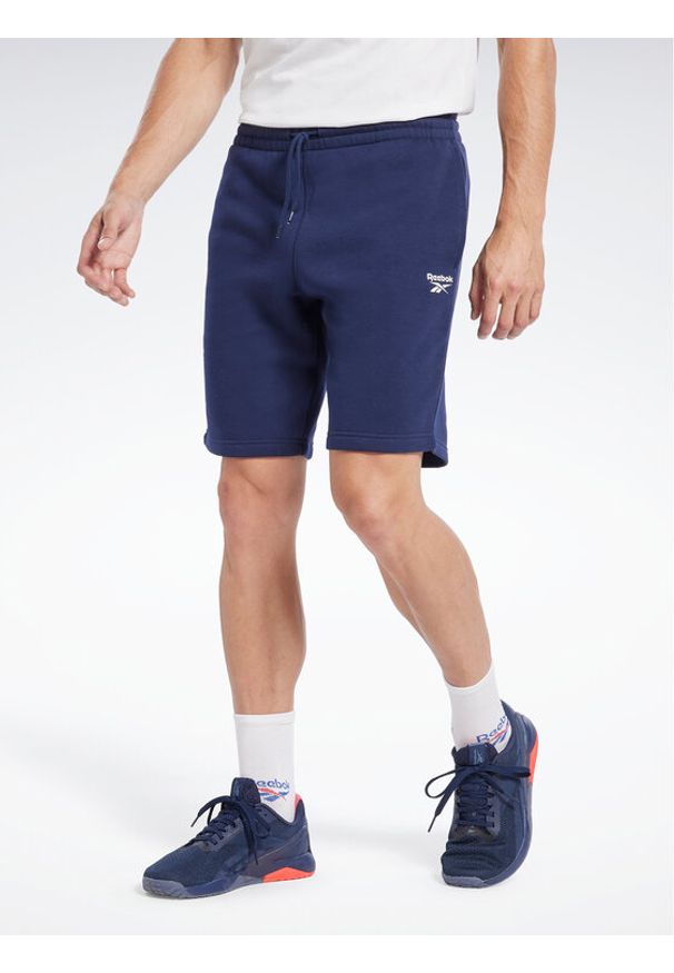 Reebok Szorty sportowe Reebok Identity Fleece Shorts HZ8799 Niebieski. Kolor: niebieski. Materiał: bawełna. Styl: sportowy
